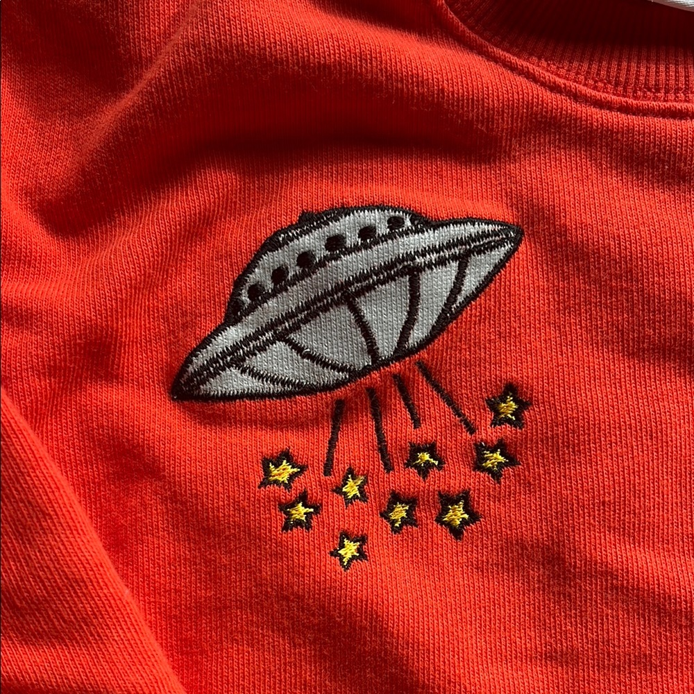Mini Rodini Bright Red UFO Sweatshirt - Picture 3 of 4